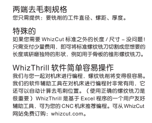 WhizThrill螺纹铣削